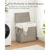 SETVSON Laundry Hamper with Lid Wicker Laundry Basket 112 L