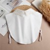 Mrotrida Women's White Fake Collar Stand Beads Detachable Shirt Collar