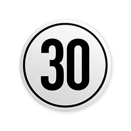 Speed Sign 30 km/h on Magnetic Film for Germany Truck Tractor Car Trailer