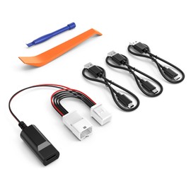 KWRNVO Dash Cam Power Adapter 12-Pin Type A, Mirror to Dashcam Power Adapter for Toyota Tacoma (15-23), Select Highlander, Tundra, Sienna; Honda Ridgeline & More with 3pcs USB Cable