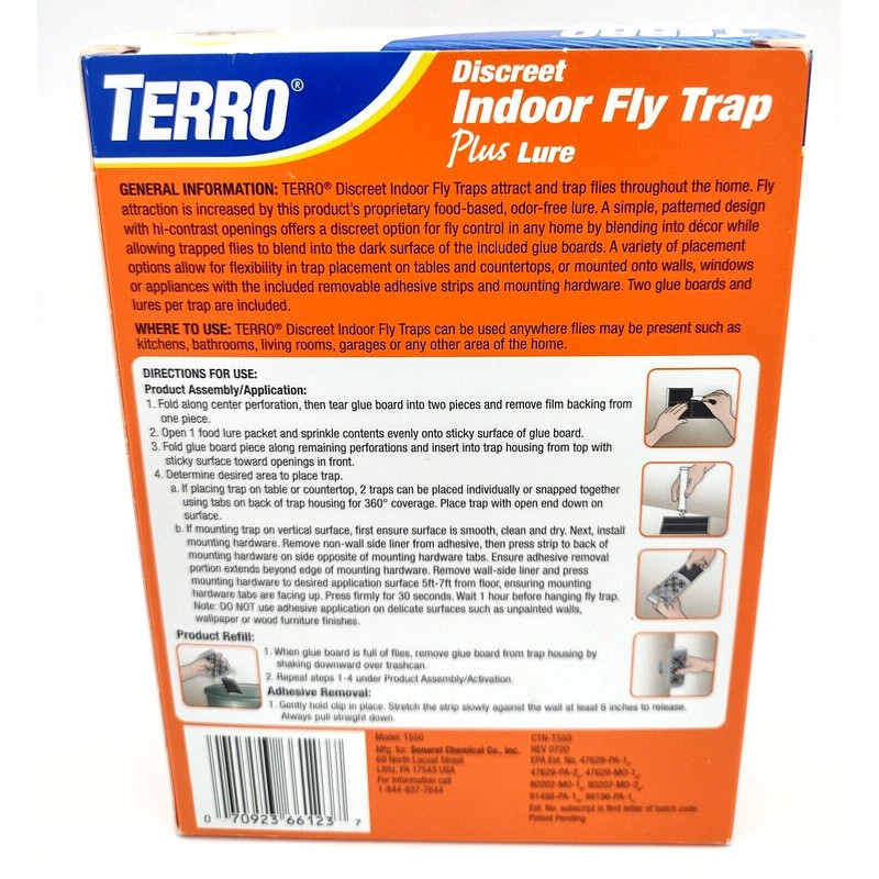 Terro Discreet Indoor Fly Trap Plus Lure Includes 4 Glue
