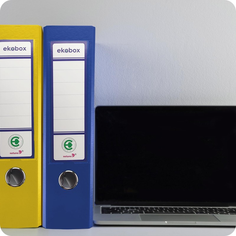 Netuno 1 x Ekobox Lever Arch Files, Red, DIN A4,