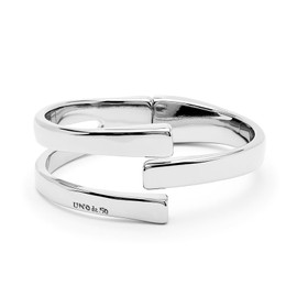 UNOde50 Sterling Silver-Plated Statement Bracelet, Rigid Design, SER ORIGINAL Collection (Large)