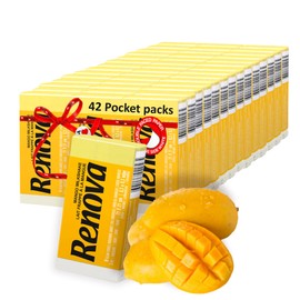 Renova Scented Pocket Tissue - 9 Tissues/Pack - 3-Ply (42 Pocket Packs, Yellow Mango)
