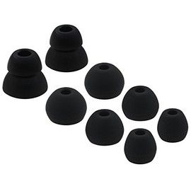 ALXCD Ear Tip for BeatsX in-Ear Earphone, 4 Pair S/M/L & Double Flange Durable Silicone Replacement Ear Bud Eartip, Fit for Beats by Dr. Dre BeatsX [Black/4 Pair]
