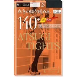 Atsugi Atsugi Tights, 140 Denier, Black, M-L, 2 Pairs