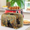 Talayituse Cat Flower Print Toaster Cover 2 Slice Wide Slot,