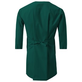 7 Encounter Unisex Multifunctional 3/4 Sleeves Wrap Smock with Chest and Side Pockets Green Size L/XL