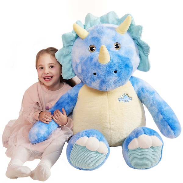 IKASA Giant Triceratops Stuffed Animal Plush Toy,30" Large Dinosaur Big
