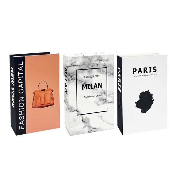3Pcs Luxury Decorative Books, Home Modern Fashion Decoration Fake Books,