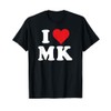I Love MK Initials I Heart M.K. First Last Name