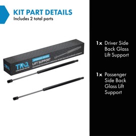 TRQ Driver & Passenger Side Back Glass Lift Support Shock Strut Set Compatible with 2007-2017 Ford Expedition 2006-2017 Lincoln Navigator