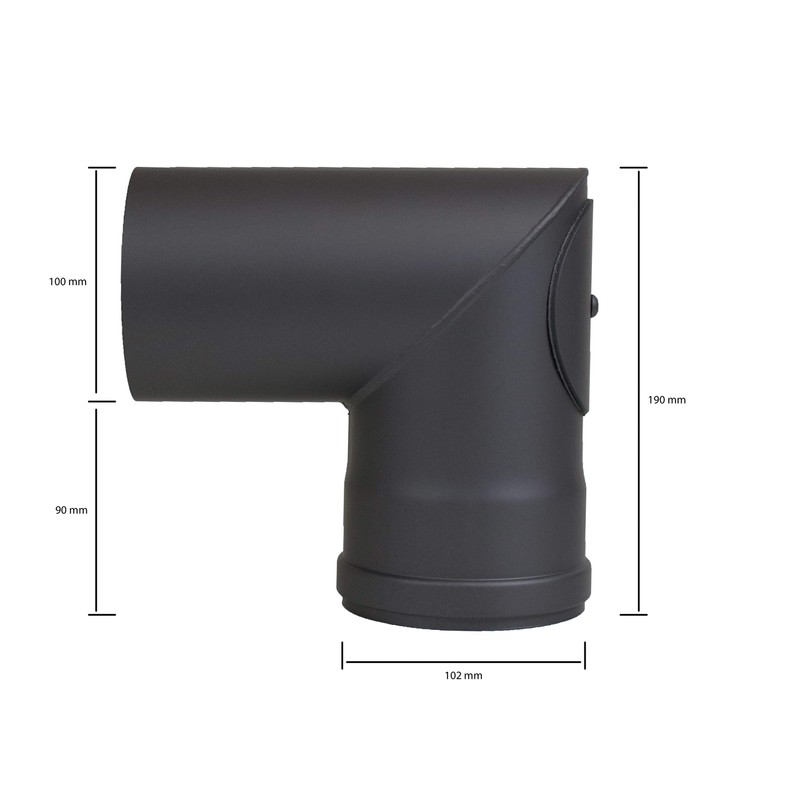 LANZZAS Pellet Pipe Bend 90° 1x Angled (Pointed Angle) Diameter