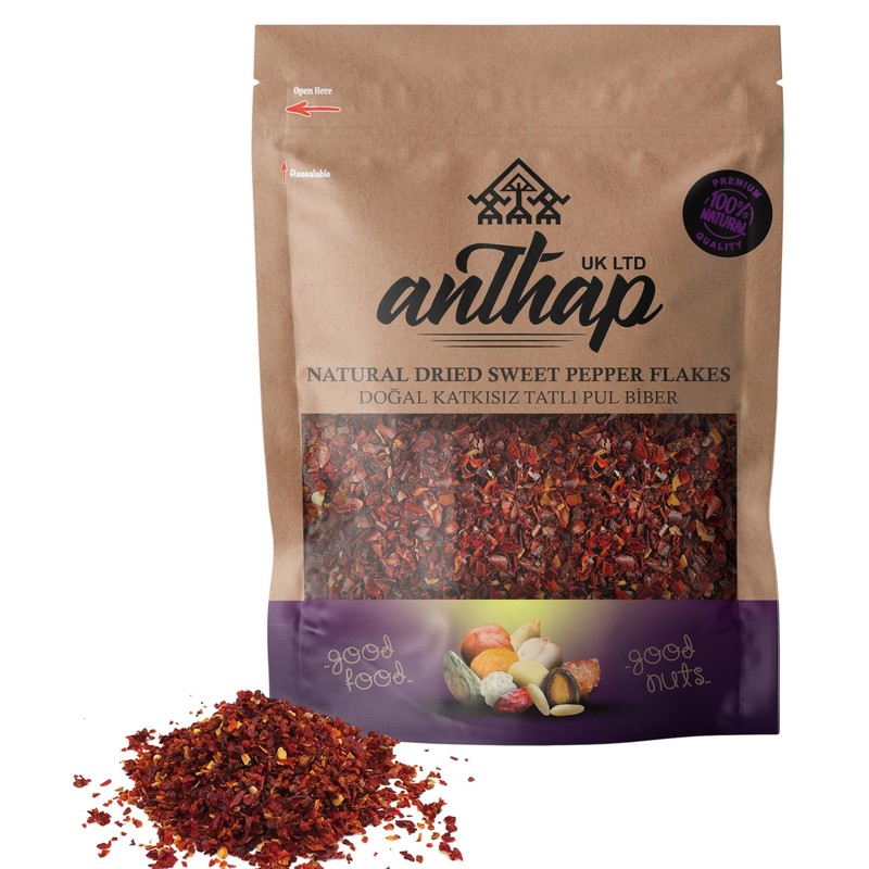 BAHARAT by Anthap Natural Dried Sweet Pepper Flakes, Premium Quality,
