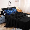 Black Marble Comforter Set King Size Blue Bed in A