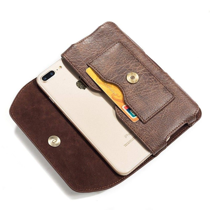 DFVmobile Case Horizontal Leather Belt Clip with Earphone Holder for