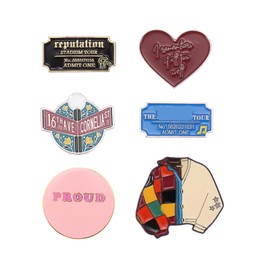 beyonday 6pcs Creative Singer Enamel Pins with Velvet Bag, Lyrics Album Inspired Pins for Fans Concert Friendship Brooch Music Lapel Pins on Backpacks Clothes Jeans Hats Gifts for Enthusiasts Women Adults (Singer F SET, 6)