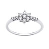 925 Sterling Silver Sparkling CZ Daisy Cluster Ring size J