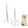 Baluue 3sets 2pcs Stainless Steel Pet Barber Scissors Straight Bending