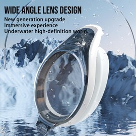 ACGXIXT Unisex Adult Anti-Fog Racing Swim Goggles for Men and Women Adjustable Strap for Superior Comfort (Bright-Black)