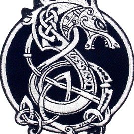 Viking Berserk Scandinavian Mythology Nordic Monster Wolf Embroidered Badge Iron on or Sew on Patch