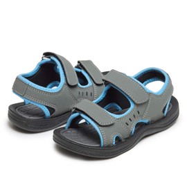 Skysole Sandalias resistentes de doble banda para niño, Azul LT, 9-10 Toddler