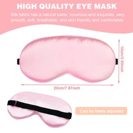 GWAWG 2-seitige Seiden-Schlafmasken, Augenmaske Seiden-Schattierungs-Nulldruck-Schlafmaske, 100% Schattierungsmaske, mit Gummiband, geeignet zum Schlafen, Reisen, Nickerchen, Frauen, Männer