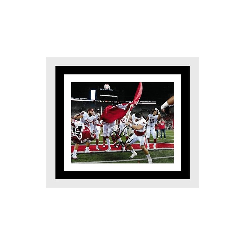 Framed Baker Mayfield - Planting the Oklahoma Flag - Autograph