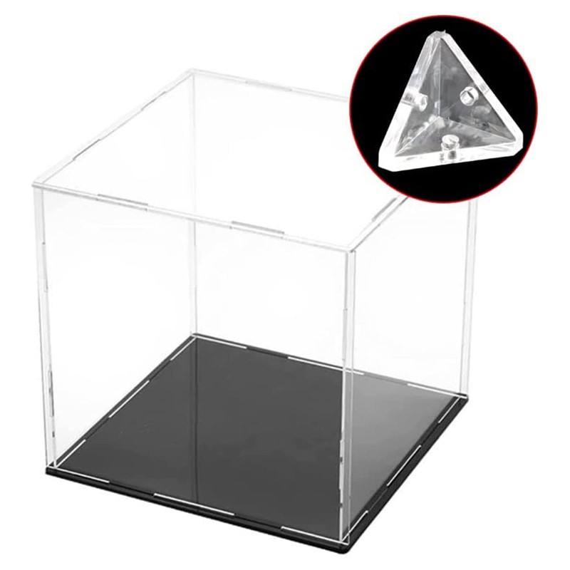 Erpmlyo 12 Piece Acrylic Corner Brackets with Semi-Transparent Screws, Clear