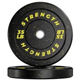 GIKPAL Bumper Plates, Olympic Weight Plates Set 2-inch Rubber Weights for Barbell, 2x35 plate