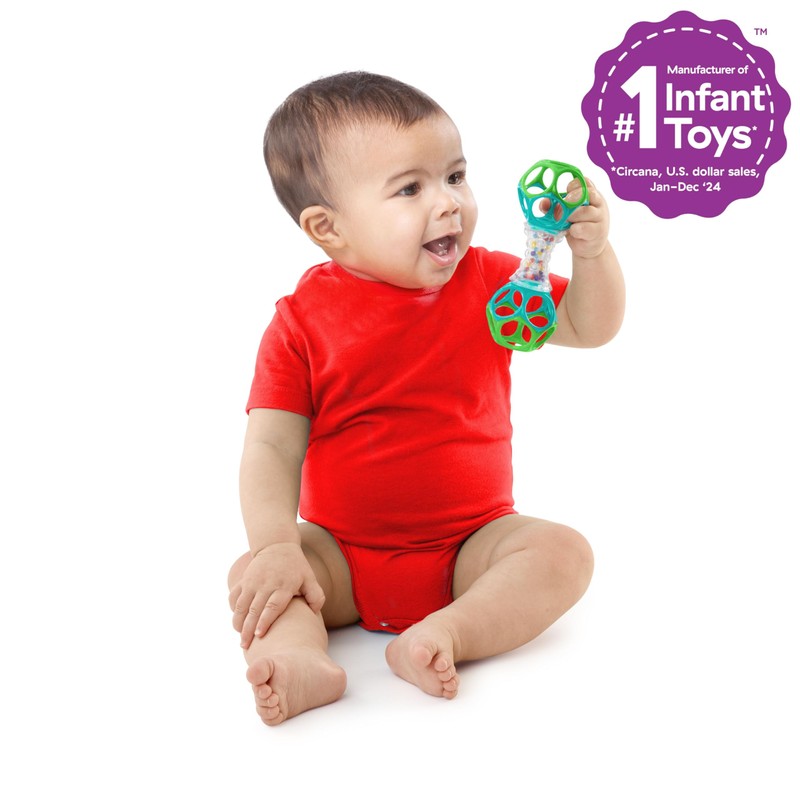 Bright Starts Baby Toy, Grab & Spin Rattle & BPA-Free