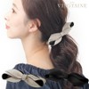 VINGTAINE H7815-BK- Banana Clip, Ribbon, Satin, Simple, Hair Clip, Hair