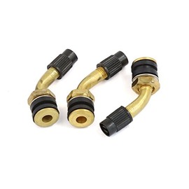 uxcell Brass Angled Tubeless Tire Valve Stem 3pcs for Moped Scooter Motorbike