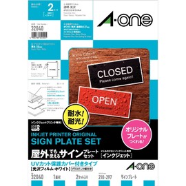 A-One Label Sticker for Outdoor Use, With UV Cover, Glossy Film