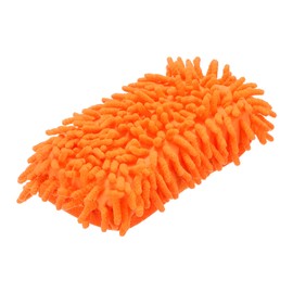 HARFINGTON Car Wash Sponge 8.7" x 4.3" Chenille Microfiber Mitt Scratch-Free Absorbent Scour Scrubber Cleaning Sponge for Washing Detailing on Cars, Trucks, SUV, Boats, RVs, Orange