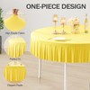 6 Pack Yellow Round Spandex Tablecloth for 60 inch Table,