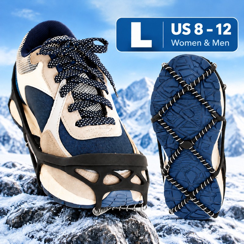 Ice Traction Cleats for Snowy Walks – Non-Slip Shoe Covers