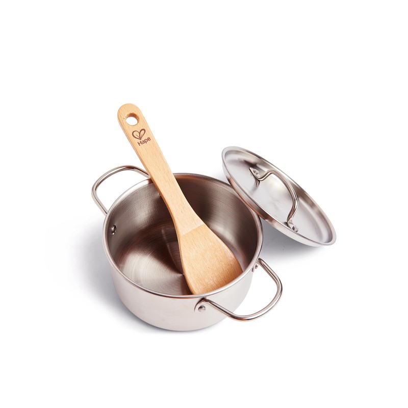 Hape Kit Cucina |In legno e metallo | Con utensili