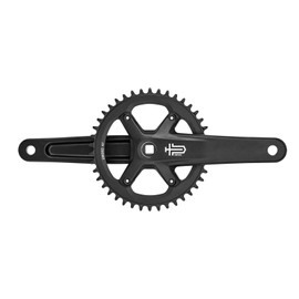 microSHIFT Sword Black 1x Crankset - 9/10-Speed, 42t, 110 Asym BCD, JIS Square Taper Spindle Interface, Black (Arm Length 170mm)