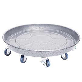 RIAMTGCX Plant Caddy with Wheels, Heavy Duty Plant Stand with Universal Wheels (18 inch, Silver)