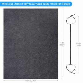 BREENHILL Camping Tent Carpet Mat, (60" x 74") Inside/Outside Tent Rug,Picnic Blanket,Protective Waterproof Liner Keeps You Warm & Dry, Outdoor Camping Floor Rug Accessory,Trimmable Material