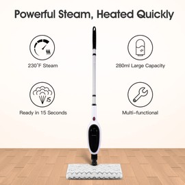 Reecoo Steam Mop Multi-function Floor Cleaning Detachable Steam Cleaner For Hardwoods,Tiles,Carpet Cleaning