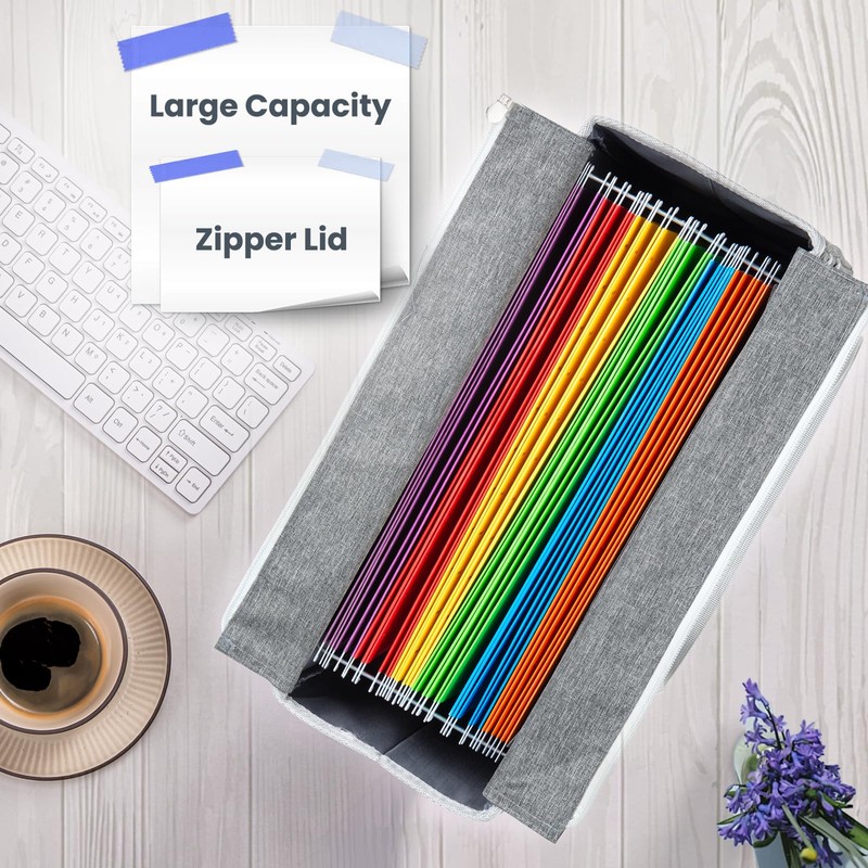 UNICITII File Organizer Box, Portable Tote Bag Hanging Filing Box