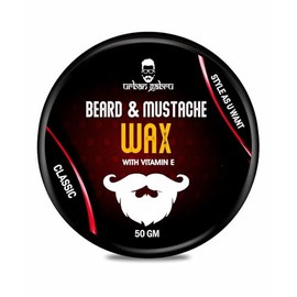 urbangabru- Cera para barba y bigote para hombres: cera para peinado, bálsamo y crema de fijación fuerte Mooch para dar forma y nutrir tu barba.