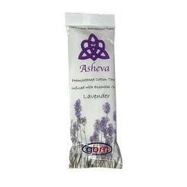 Asheva - 8" x 9" Individually Wrapped Moist Cotton Hot/Cold Refreshment Towel (Lavender, 50 Pack)