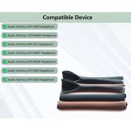 XRHTONG Durable Replacement Headband Compatible with Audio-Technica ATH-M40 ATH-M40X ATH-SX1 ATH-MSR7 ATH-M50X ATH-M20 ATH-M30 Headphones Headband Pad (Breathable Fabric)