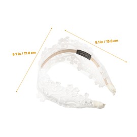 IWOWHERO Lace Wide Headband for Women Elegant Hair Decor Lightweight Floral Design for Everyday Use Parties Special Occasions Comfortable Durable Accessory
