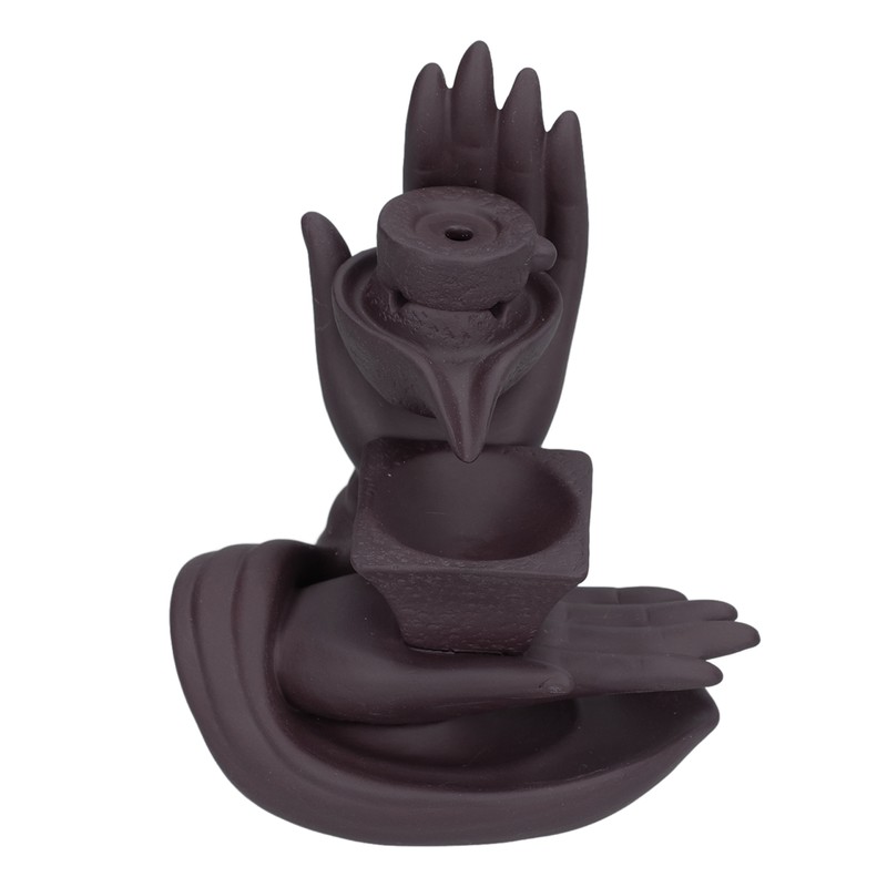 Backflow Incense Burner Smoke Waterfall Ceramic Incense Holder Aroma Burner