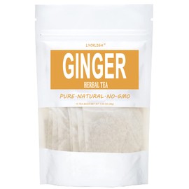 LYCKLIGA - Ginger Tea, Ginger Teabags, 15 Tea bags, Lemon & Ginger Herbal Tea.