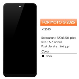 for Moto G 5G 2025 Screen Replacement for Moto G 5G 2025 LCD Display XT2513 XT2513-1 for Motorola xt2513-1 LCD Digitizer Touch Screen Assembly Repair Part with Frame